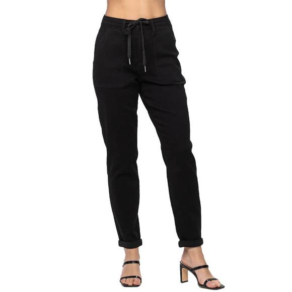 Judy Blue - Womens High Waist Garment Dyed Cuffed Jogger